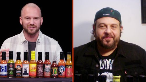 Hot Ones Hot Ones Staffel 12 Folge 7: Adam Richman Impersonates Noel Gallagher While Eating Spicy Wings
