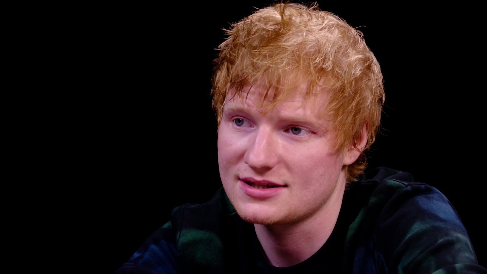 Ed Sheeran Tries to Avoid Failure While Eating Spicy Wings