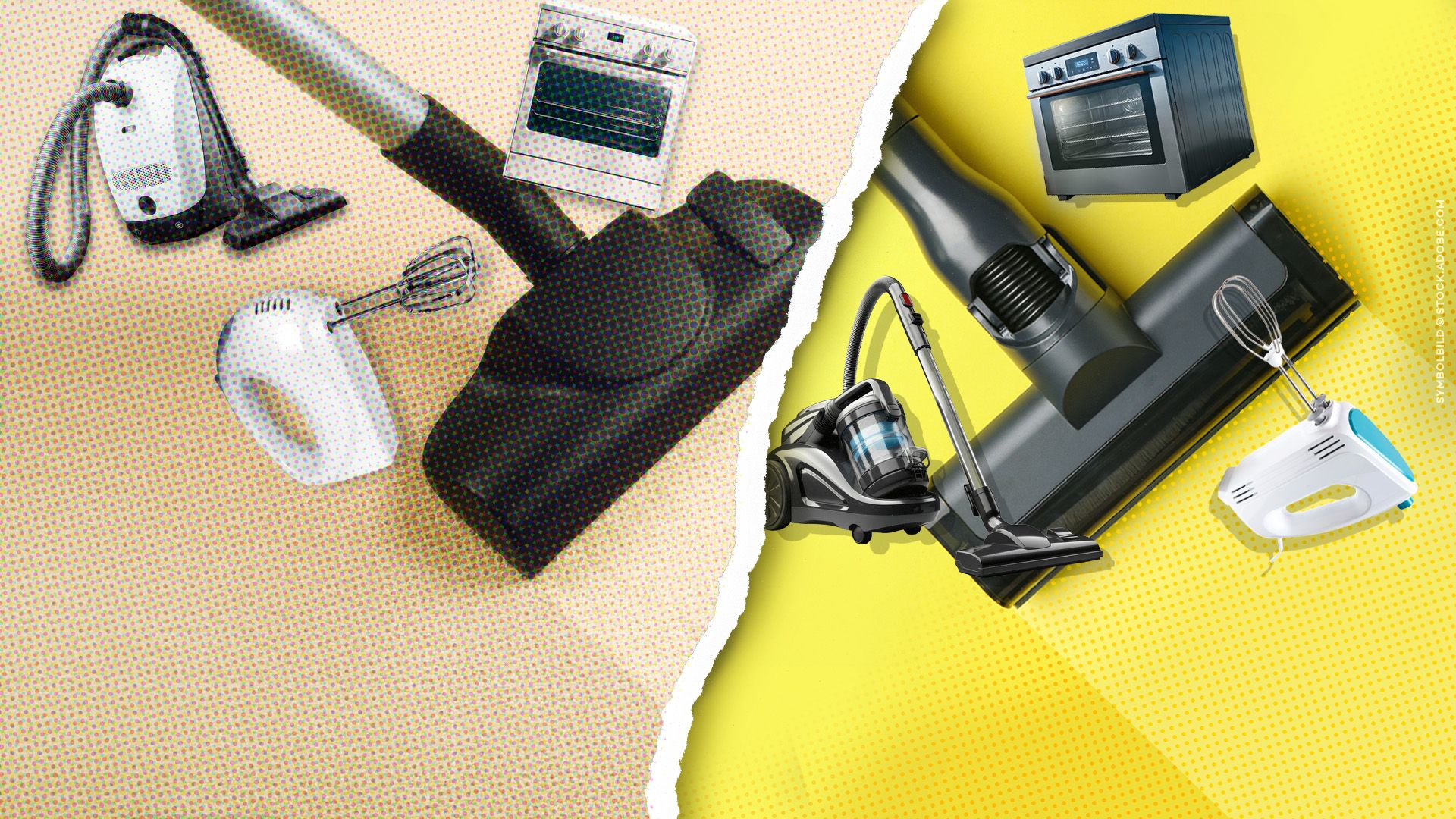 Haushaltsgeräte - alt gegen neu