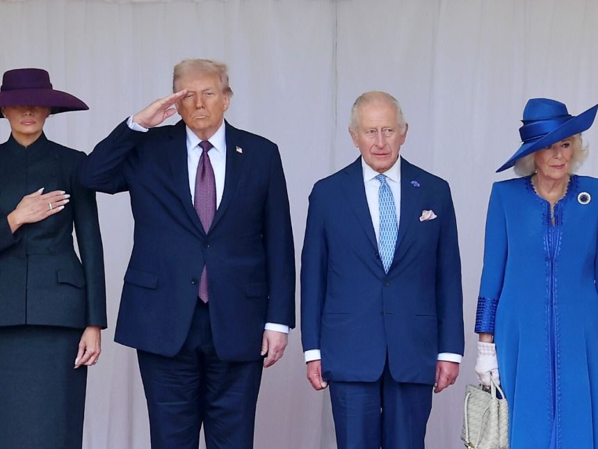 König Charles III. empfängt Trump